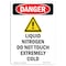 Signmission Safety Sign, OSHA Danger, 5" Height, Liquid Nitrogen Do, Portrait OS-DS-D-35-V-1422 - alternate 1